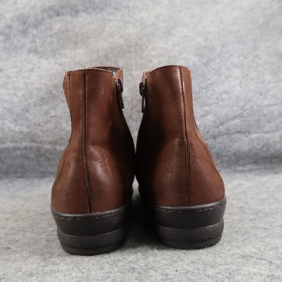 David Tate Shoes Women 6 Bootie Casual Leather Comfort Gore Panel Zip Ankle Boot - Picture 5 of 15